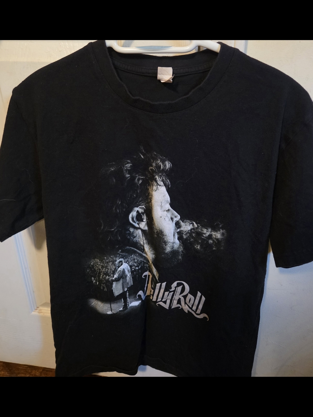 Black Graphic Jelly Roll Beautifully Broken Tour T-Shirt with Artist Print